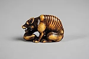 狼牙彫根付|Wolf