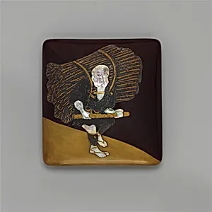 伝本阿弥光悦 橅夫蒔絵硯箱|Writing Box (Suzuribako) with Woodcutter