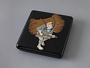 橅夫蒔絵硯箱|Writing Box (Suzuribako) with Woodcutter