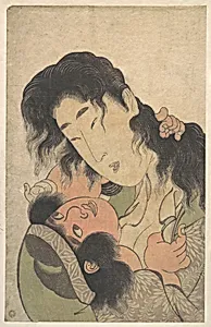 喜多川歌麿画 山姥と金太郎|Yamauba Playing with Kintarō by Kitagawa Utamaro