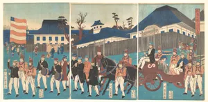 Yokohama Gankirō gaikokujin gyōretsu no zu|Picture of a Procession of Foreigners at Yokohama