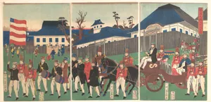 Yokohama Gankirō gaikokujin gyōretsu no zu|Picture of a Procession of Foreigners at Yokohama