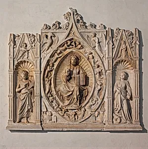 Altarpiece with Christ, Saint John the Baptist, and Saint Margaret by Andrea da Giona