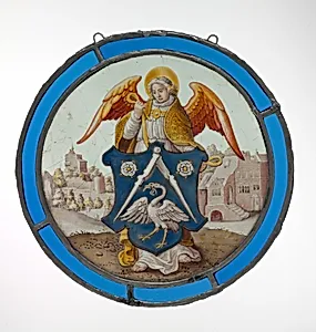 Angel Supporting a Heraldic Shield