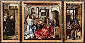 Annunciation Triptych (Merode Altarpiece) by Robert Campin