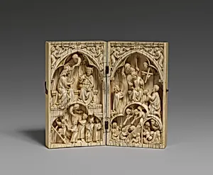 Diptych with the Coronation of the Virgin and the Last Judgment