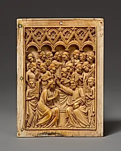 Right Leaf of a Diptych with Coronation of the Virgin
