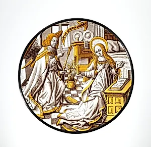 Roundel with Annunciation to the Virgin