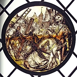 Roundel with Christ Bearing the Cross