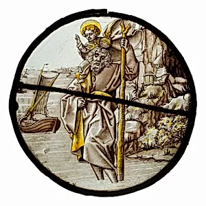 Roundel with Saint Christopher