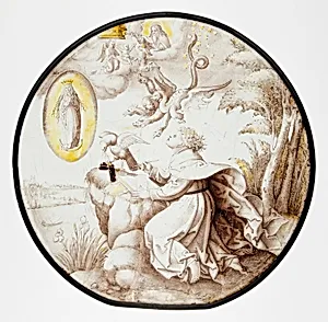 Roundel with Saint John on Patmos with Apocalyptic Vision by Dirck Vellert
