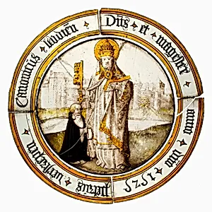 Roundel with Saint Peter as Pope