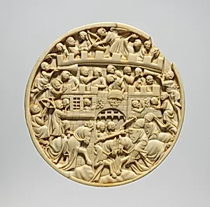 Roundel with Scenes of the Attack on the Castle of Love