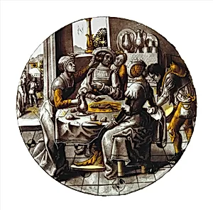 Roundel with Sorgheloos ("Carefree") with Easy Fortune