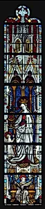 Saint Dorothea with Jesus and a Basket of Roses, and with the Trinity below (from a series with The Virgin Mary and Five Standing Saints)