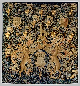 Tapestry with Armorial Bearings and Badges of John, Lord Dynham