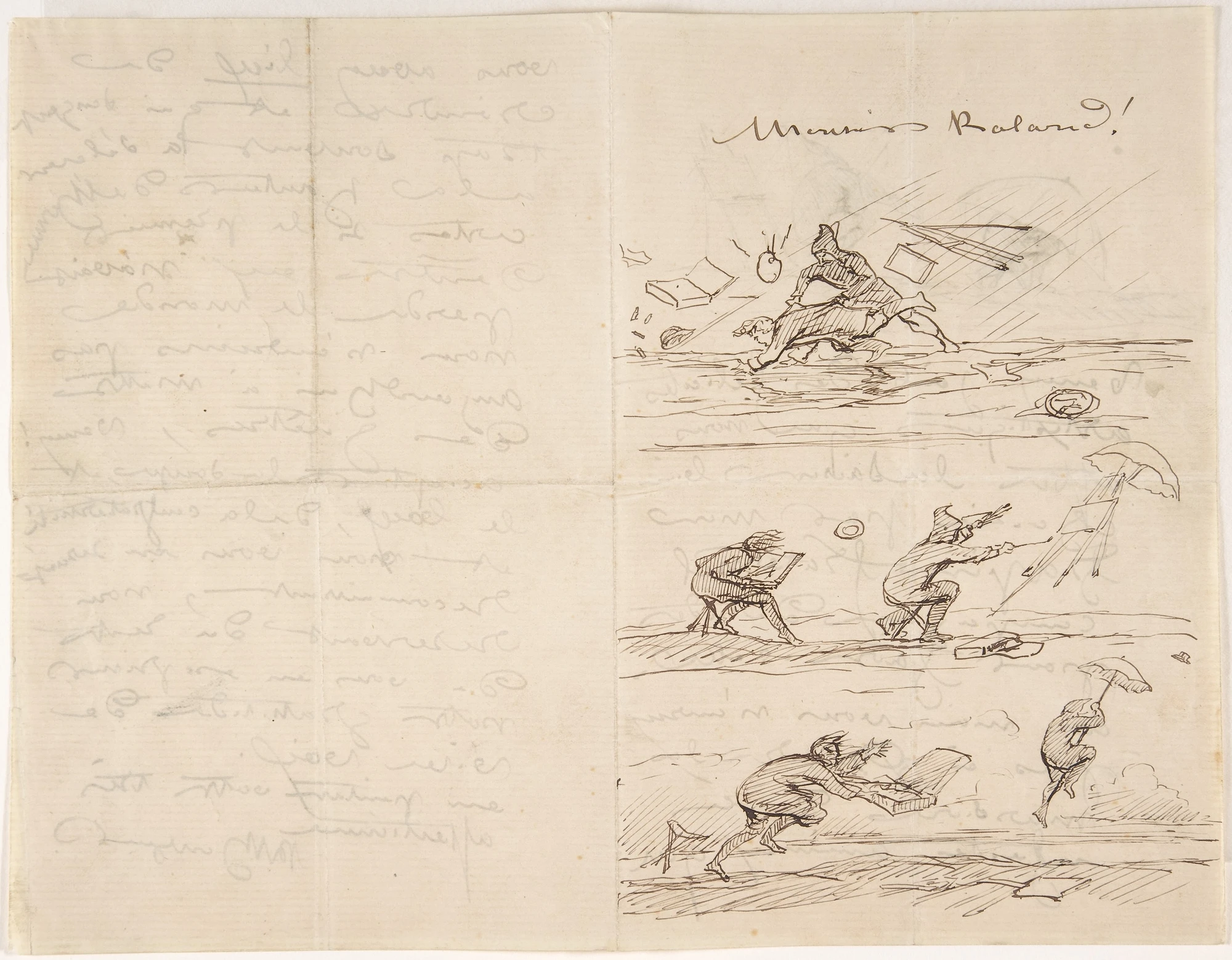 Illustrated letter to M. Roland