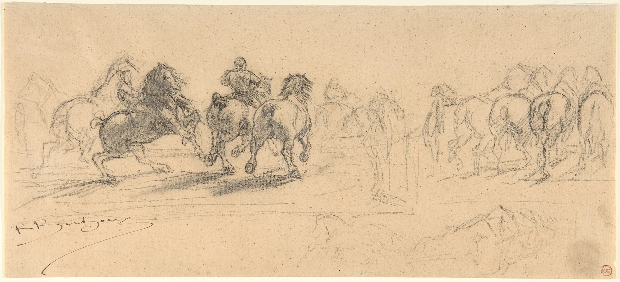 Sheet of Studies for "The Horse Fair"