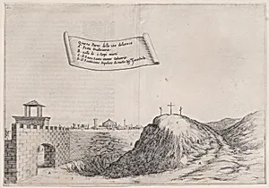 17th Plate, from Trattato delle Piante & Immagini de Sacri Edifizi di Terra Santa (Treatise of the Plans & Images of the Sacred Buildings of the Holy Land) by Jacques Callot|Bernardino Amico|Pietro Cecconcelli