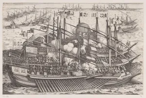 1er Combat Naval (First Naval Battle), from La Vie de Ferdinand Ier de Médicis série appelée aussi Les Batailles des Médicis (The Life of Ferdinand I de'Medici also called The Medici Battles)