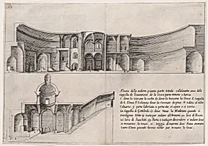 21st Plate, from Trattato delle Piante & Immagini de Sacri Edifizi di Terra Santa (Treatise of the Plans & Images of the Sacred Buildings of the Holy Land) by Jacques Callot|Bernardino Amico|Pietro Cecconcelli