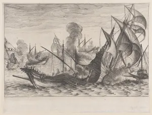 2e Combat Naval (Second Naval Battle), from La Vie de Ferdinand Ier de Médicis série appelée aussi Les Batailles des Médicis (The Life of Ferdinand I de'Medici also called The Medici Battles)