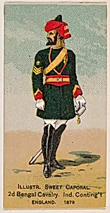 2nd Bengal Cavalry, Ind. Conting't, England, 1879, from the Military Series (N224) issued by Kinney Tobacco Company to promote Sweet Caporal Cigarettes by Kinney Brothers Tobacco Company
