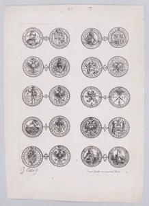 2nd Plate, Featuring 10 Coins Issued by European Princes in the 16th and 17th centuries, from Les Monnaies (The Currencies)