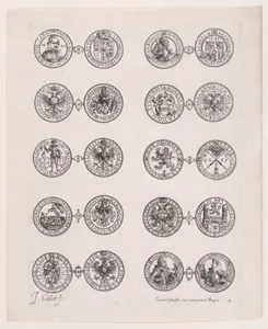 2nd Plate, Featuring 10 Coins Issued by European Princes in the 16th and 17th centuries, from Les Monnaies (The Currencies)