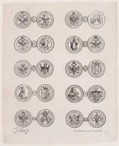 3rd Plate, Featuring 10 Coins Issued by European Princes in the 16th and 17th centuries, from Les Monnaies (The Currencies)