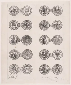 5th Plate, Featuring 10 Coins Issued by European Princes in the 16th and 17th centuries, from Les Monnaies (The Currencies)