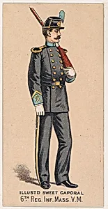 6th Regiment, Inf. Massachusetts, V.M., from the Military Series (N224) issued by Kinney Tobacco Company to promote Sweet Caporal Cigarettes by Kinney Brothers Tobacco Company