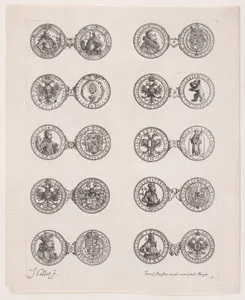 9th Plate, Featuring 10 Coins Issued by European Princes in the 16th and 17th centuries, from Les Monnaies (The Currencies)