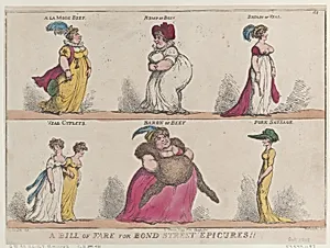 A Bill of Fare for Bond Street Epicures!! by Thomas Rowlandson|Thomas Tegg|George Murgatroyd Woodward