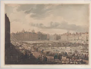 A Bird's Eye View of Smithfield Market, Taken from the Bear & Ragged Staff