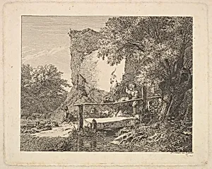 A Boy with Three Goats by Johann Christoph Erhard