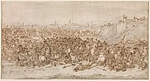 A Cavalry Battle before a City by Francesco Antonio Simonini