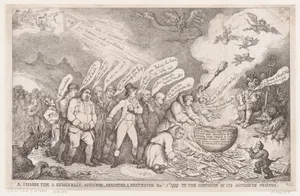 A Charm for a Democracy, Reviewed, Analysed, & Destroyed Jan 1 1799 to the Confusion of its Affiliated Friends by Charles James Fox|George III, King of Great Britain and Ireland|Henri Merke|Rudolph Ackermann, London|William Pitt|Thomas Rowlandson|Maximilien-François-Marie-Isidore de Robespierre