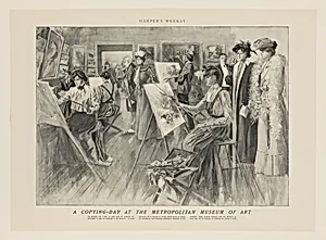 A Copying-Day at the Metropolitan Museum of Art, from "Harper's Weekly" by Harper's Weekly|W. C. Peters