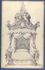 A Design for a State Bed, in Chippendale Drawings, Vol. I
