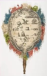 A fan with a rebus on Love on one side Fortune on the other by Stefano della Bella