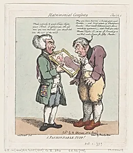 A Fashionable Suit by George Murgatroyd Woodward|Rudolph Ackermann, London|Thomas Rowlandson