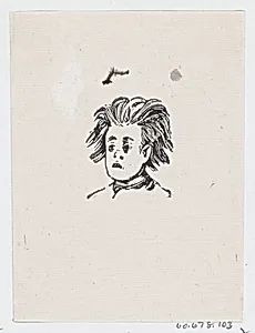 A figure with full, long hair