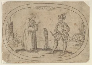 A Friar and a Soldier, from Das Bossenbüchlein