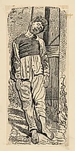 A hanged man, a scene from the Mexican Revolution
