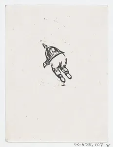 A helmet and a figure's lower body