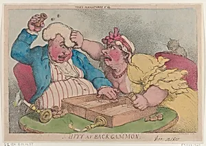 A Hitt at Backgammon by Thomas Rowlandson|Thomas Tegg
