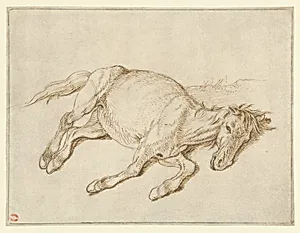 A Horse Lying on its Side by Sinibaldo Scorza