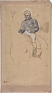 A Jockey on His Horse by Edgar Degas