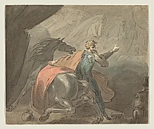 A King and a Horse with Ghostly Women
